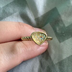 Gold Sparkle Ring Size 8